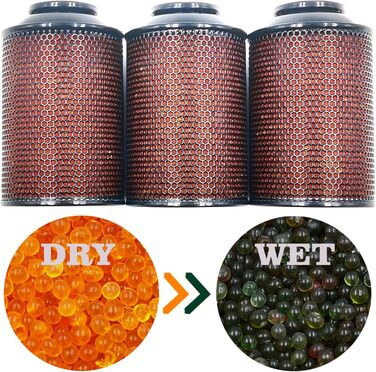 Gun Safe Dehumidifier, Moisture Absorber for Safe Storage, Cabinets and Lockers, FULLBOW 200g Silica Gel Desiccant Air Dehumidifier (3 Units)