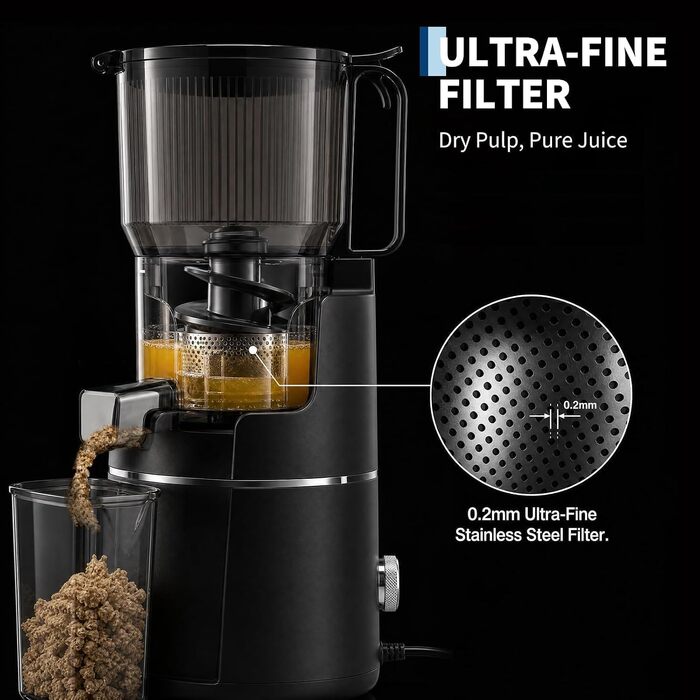 Шнекова соковижималка GarveeHome Entsafter Slow Juicer 250W для холодного віджиму