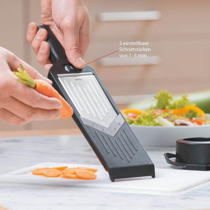 GEFU V-Hobel Julienne: ідеальний слайсер для овочів та фруктів, слайси та джулієни