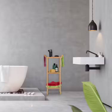 Полиця для ванної кімнати Relaxdays з тримачем для рушників