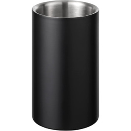 Blomus Easy Wine Cooler - Double Wall Stainless Steel - Fits Standard Wine Bottles - Moonbeam Black