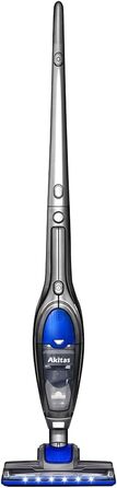 Акіта Бездротовий акумуляторний пилосос 3 в 1: ручний та вертикальний. Легкий, 22.2 В, 150 Вт, для підлоги, килимів, шерсті тварин. (AKU10)