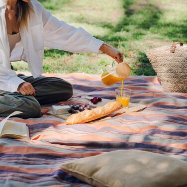 Плед для пікніка MOMOMUS XXL (210x240 см), лаксовий - пляжний, складаний, без піску, для кемпінгу