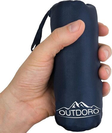 Outdoro Sleeping Bag, Ultra-Light Travel Sleeping Bag, only 230g made of Microfiber, thin & small, Liner, Travel Sheet