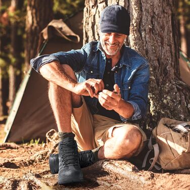 Чоловічі туристичні черевики NORTIV 8 - водонепроникні трекінгові черевики для хайкінгу та альпінізму, чорний (46 EU)