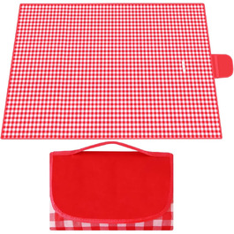 Водонепроникна пікнікова ковдра WAIZHIUA 200x200 см для пляжу, кемпінгу та відпочинку на природі (червона)
