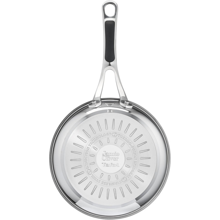 Сковорода Tefal Jamie Oliver Cook's Classic 20 см індукційна, нержавіюча сталь, антипригарне покриття, з термоіндикатором