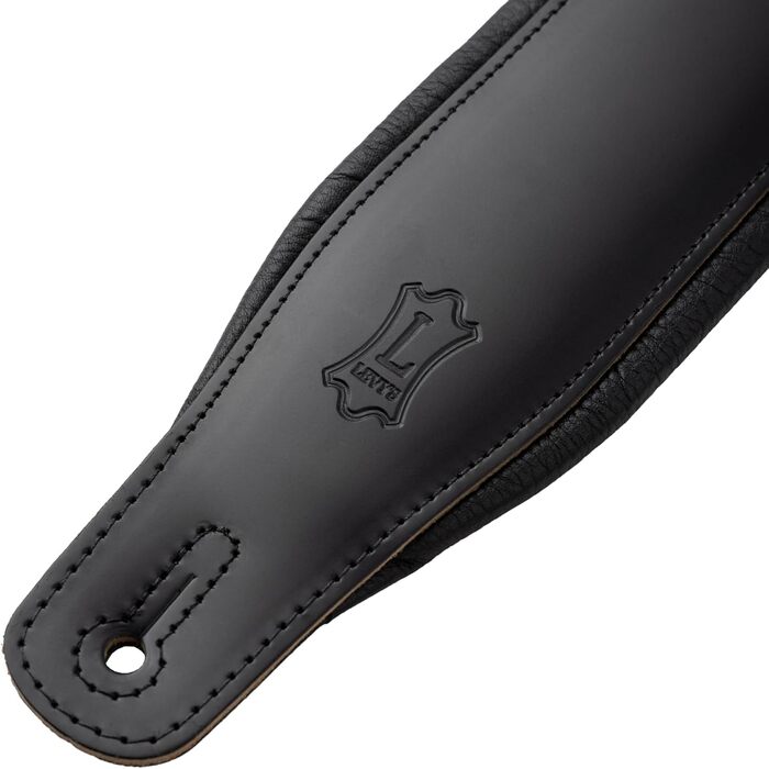 Гітарний ремінь Levy's Leathers Amped Series з натуральної шкіри (Чорний)