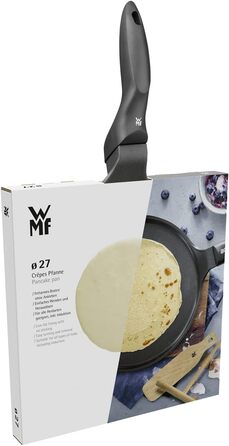 Сковорода WMF Devil Crepe 27 см для млинців з розподільником тіста та дерев'яною лопаткою, індукційна, алюмінієва з антипригарним покриттям