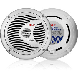 Морські акустичні колонки PYLE Audio 150 Вт 16,5 см 2-смугові, сріблясті PLMR60S