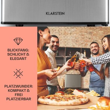 Klarstein Mini-холодильник для напоїв та догляду за шкірою, 17 л, сріблястий | 3 режими, тихий, для дому, офісу, кемпінгу