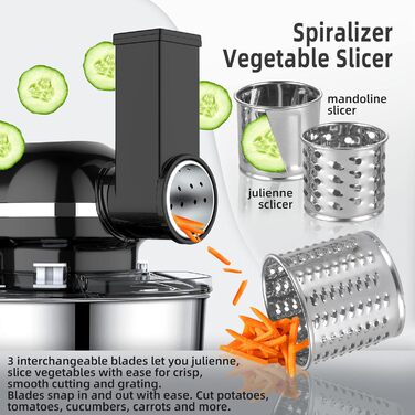Homlee 3-in-1 Kitchen Machine with 1800W Power - Food Processor, Mixer, Meat Grinder & Juicer with 5.5L Stainless Steel Bowl