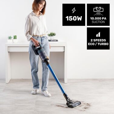 Електричний акумуляторний підмітач Taurus Homeland Ultimate Animal HVCA7296B, метал та пластик, синій та чорний