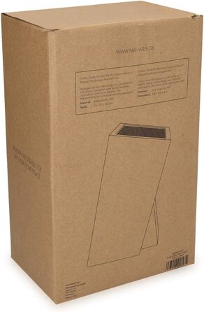Navaris Acacia Wood Knife Block with Brush Insert - Unfitted Knife Block made of Wood - Universal for Kitchen Knives, Chef's Knives, Cooking Utensils - Brown
