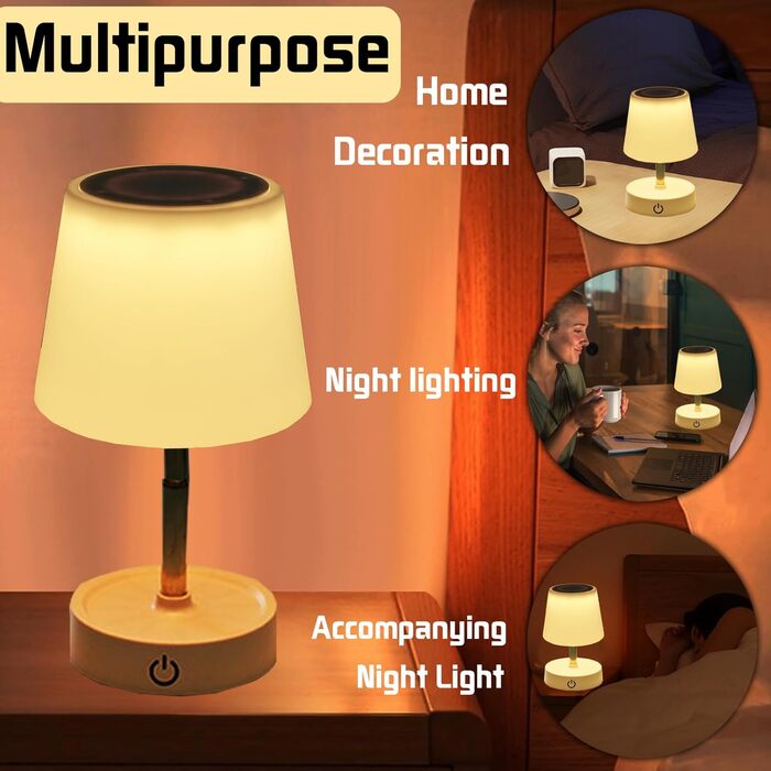 Акумуляторний LED світильник настільний 2 шт., телескопічний, з димером, нічник для спальні, вітальні, приліжкова лампа