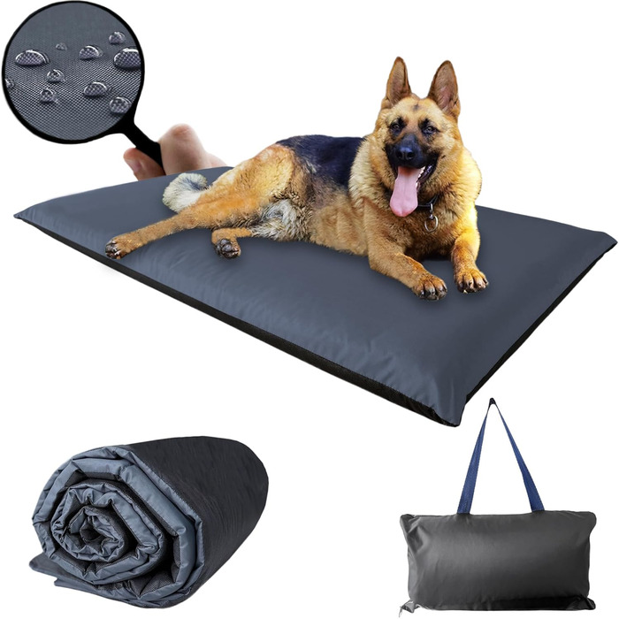 Водонепроникний килимок для собак Outdoor 110 x 68 см, ковдра для собак, миється, килимок для собак для подорожей, кемпінгу, графітовий колір