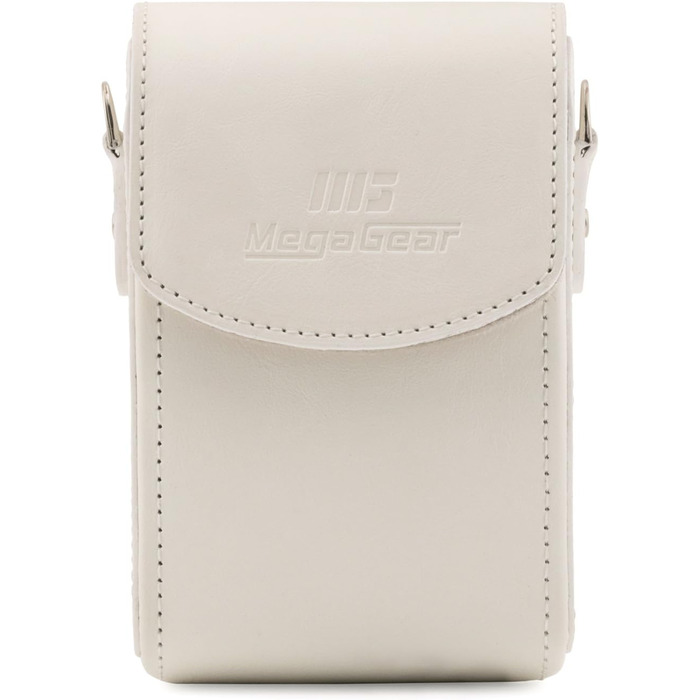 Чохол для камери MegaGear Panasonic Lumix DC-ZS70/LX10/ZS60/ZS100/LX15/TZ95/TZ90/TZ80/TZ100 шкіряний з ременем (білий)