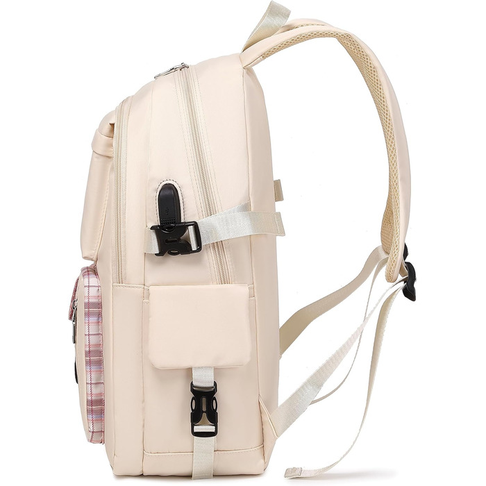 Жіночий рюкзак для ноутбука Acmebon, великий, модний, повсякденний, кремовий
