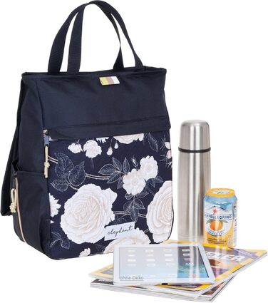 Spear Rucksack - Unisex, Hygge City Backpack, Women's Backpack, Leisure Backpack, Office Backpack, Sport & Leisure Backpack, A4 size, 12788 (12790 Black Flower (2))