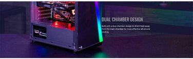 Корпус для ПК AeroCool SHARD, ATX, з акриловим склом, RGB, 13 режимів, вентилятор 12 см, чорний