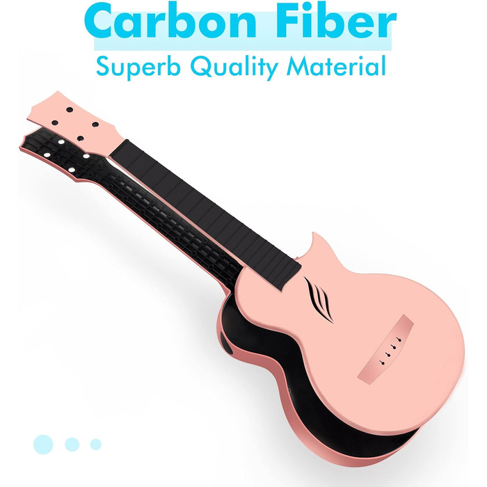 Укулеле Enya Ukulele-Sopran NOVA U Mini - 23 дюйми, рожевий колір, карбон, для початківців, з аксесуарами