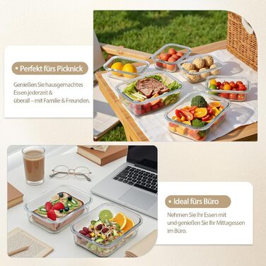 Набір контейнерів для зберігання продуктів FE1537-cremig (20 шт.): з кришкою, для холодильника, морозильника, мийки, витокостійкий, сучасний