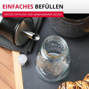 Дозатор для цукру Westmark Blacky, 190 мл, скло/нержавіюча сталь/пластик