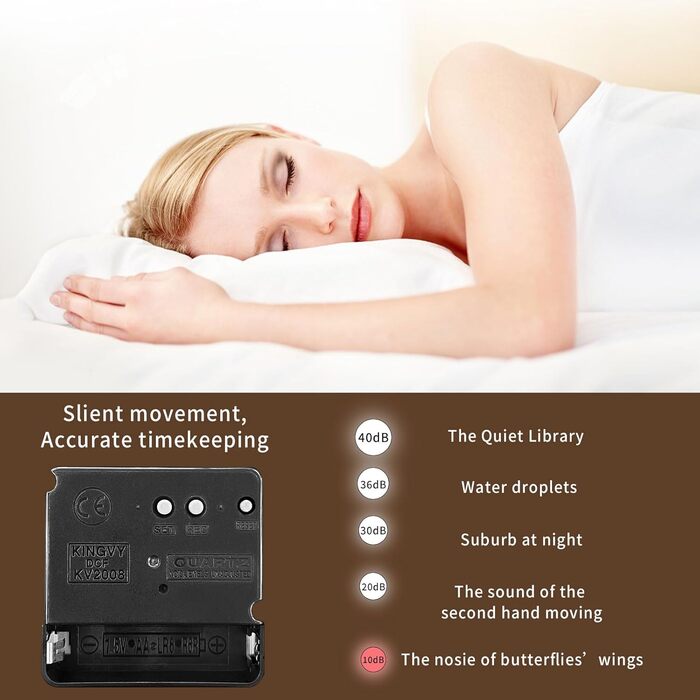 ACCSHINE Illuminated Wall Clock Radio Clock Wall Clock No Ticking Sound Silent Quartz Modern Large Battery Wall Clock Easy to Read for Rooms Home Kitchen Bedroom Office School (Illuminated Wall Clock) (25cm)