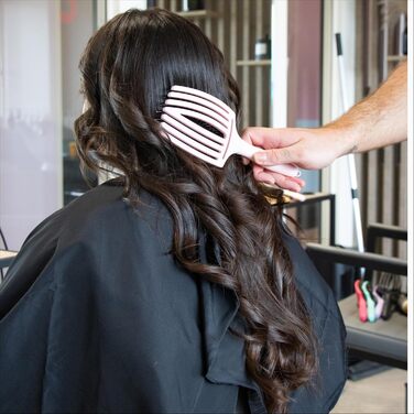 Щітка для волосся Olivia Garden Care Iconic з щетиною кабана та нейлону - для блиску та гладкого укладання (Пастельно-рожевий, Large)