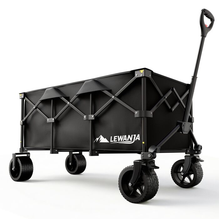 Візок-садовий LEWANJA Bollerwagen 250л, 200кг, гальма, регульована ручка - для кемпінгу, пляжу, саду