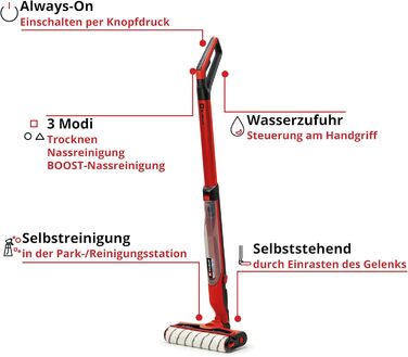Einhell CLEANEXXO Power X-Change: Акумуляторний прибиральник для твердих поверхонь (18 В, 290 мм щітка, BOOST, самоочищення, регулювання подачі води)