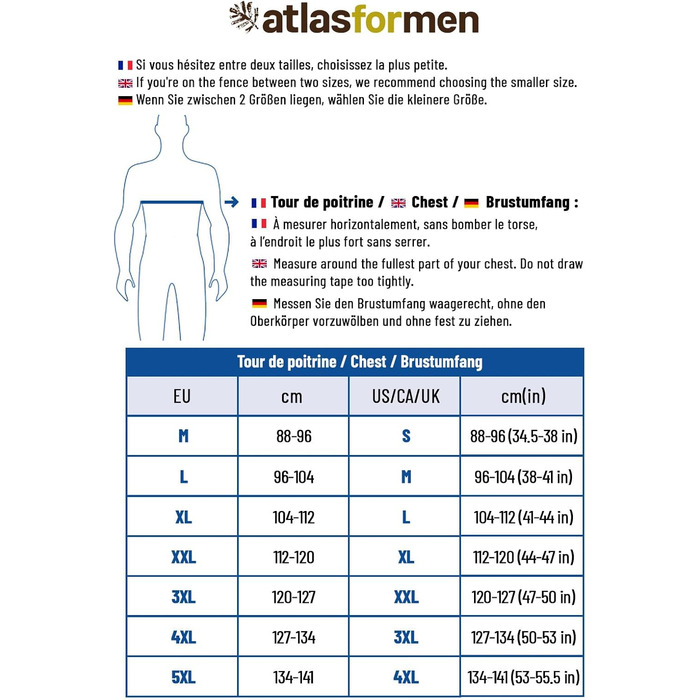 Жилет чоловічий ATLAS FOR MEN великих розмірів (M-5XL), темно-синій