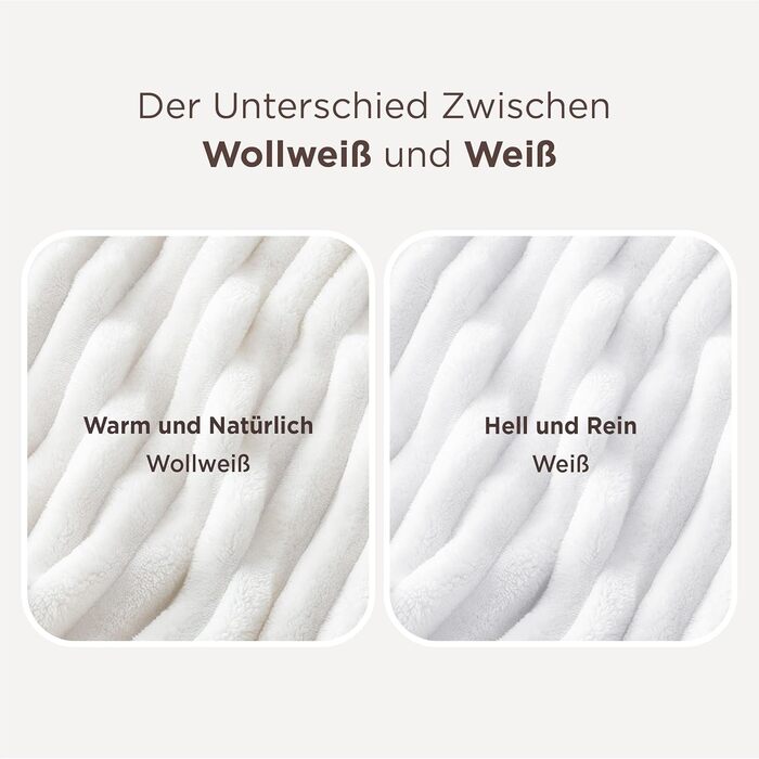 BEDSURE Плед-декор для дому - теплий вовняний та флісовий плед, покривало на диван, м'який, великий, ковдра для вітальні, 150 x 200 см, білий