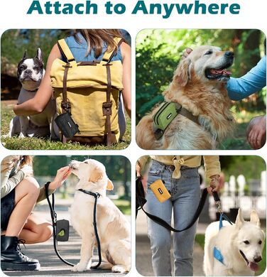 Диспенсер для собачих відходів PetBonus, водонепроникний, з місткістю для ласощів та 15 пакетиків (Чорний)