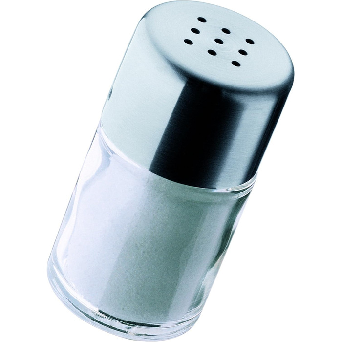 WMF Salt and Pepper Shaker Set - 2 Piece. Salt Shaker, Pepper Shaker, Acacia Wood, Matte Finish, Hand Wash. & WMF Bel Gusto Cromargan Stainless Steel Salt and Pepper Shaker Set - 2 Piece.