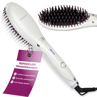Плойка-щітка ProfiCare® PC-GB 3021 з керамічним покриттям | Випрямляч для волосся | Швидкий нагрів | LED-індикатор | Термостійкий кабель