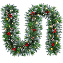 Гірлянда святкова новорічна LED, 2.7м, з 30 світлодіодами, на батарейках, для декорування дому