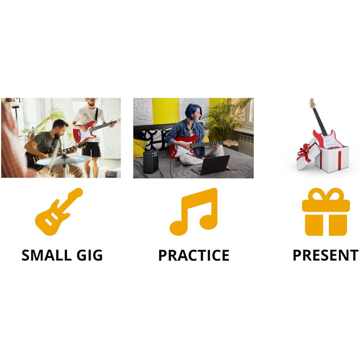 Електрогітара Rocktile ST-Pack Red Комплект (підсилювач, тюнер, тремоло, чохол, кабель, ремінь, медіатори, запасні струни та навчальний матеріал з CD/DVD)