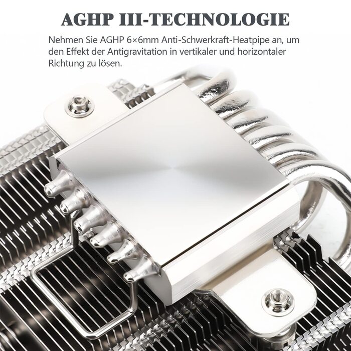 Охолоджувач CPU Thermalright AXP120 X67 - низькопрофільний з 6 heatpipes, PWM вентилятор 120 мм, сумісний з AMD AM4/Intel LGA 1700/1150/1151/1155/1156/1200/2011/2066