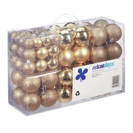 Relaxdays Set of 100 Christmas Baubles