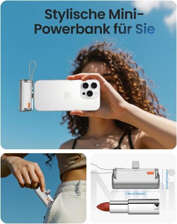 Power Bank SHARGE Flow Mini 2 22.5W: Компактний павербанк з інтегрованим кабелем для iPhone та Galaxy