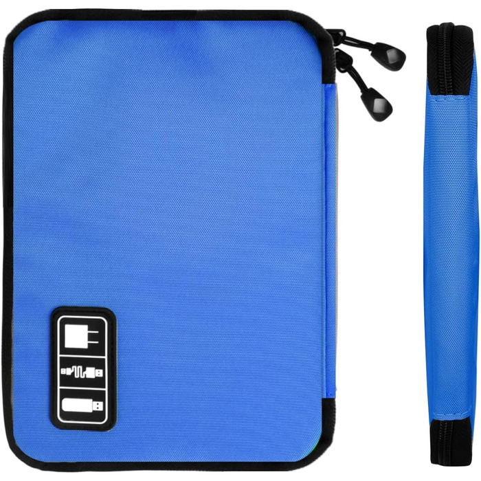 Органайзер для кабелів та аксесуарів для подорожей та роботи: кейс для дисків, зарядних пристроїв, SD-карт, кабелів та іншої електроніки (Beige & Green)