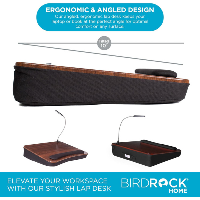 Стіл-підставка для ноутбука Sofia & Sam з USB-підсвічуванням, меморі-піна (5035)