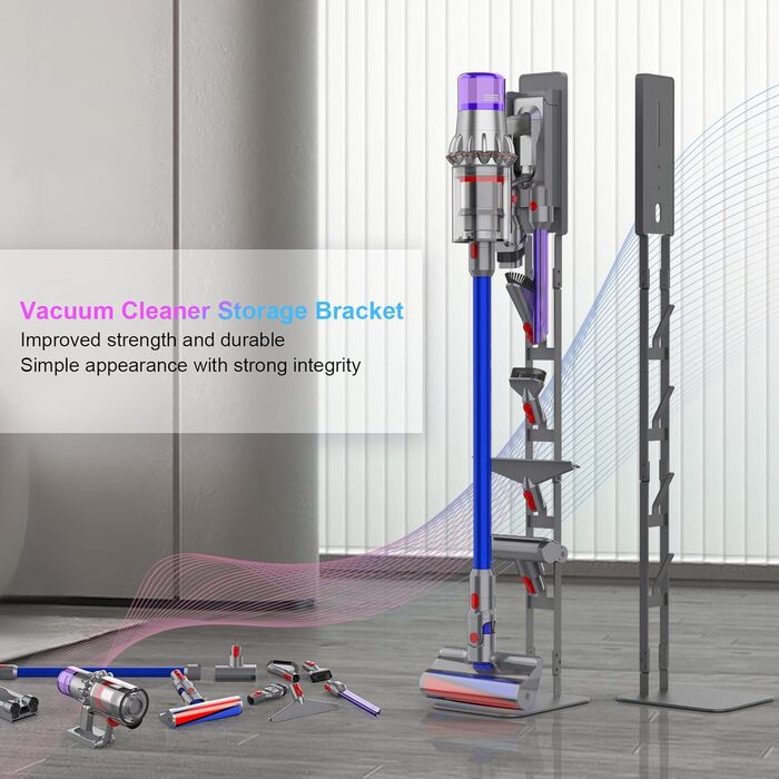 Стійка для пилососа Dyson з вуглецевої сталі Robuster - настінна, без свердління, універсальна