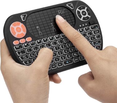 Бездротовий ігровий комплект клавіатури та миші Rii, Bluetooth + 2.4GHz, LED-підсвічування, QWERTZ (Mini)