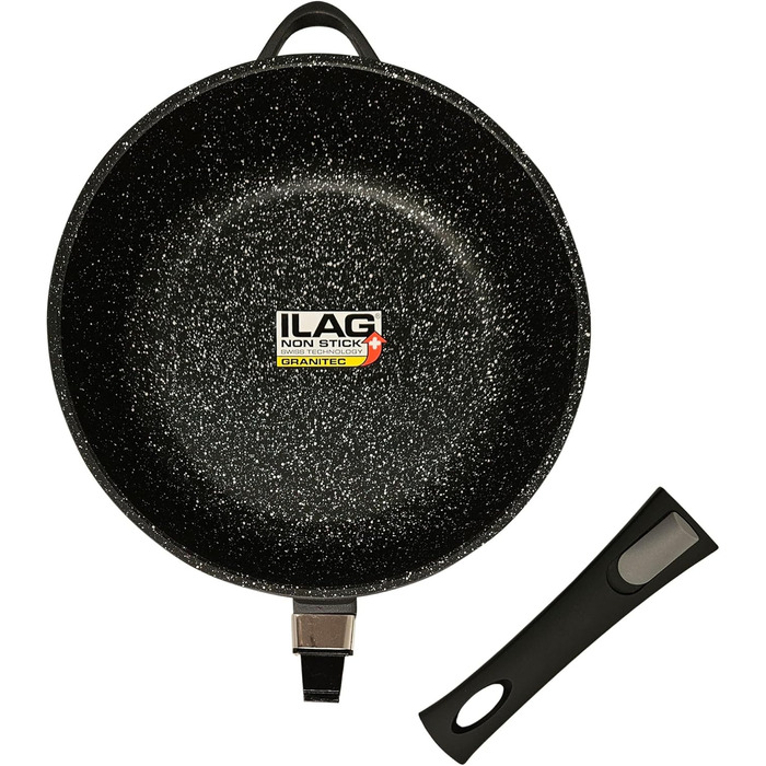 Набір посуду Induktion BRIEBЕ 12-ти частинний: 4 казани з алюмінію, 2 сковорідки з антипригарним покриттям ILAG GRANITEC (без PFOA), кришки зі скла, рукавички з силікону. Підходить для індукційних, газових плит та духовки.