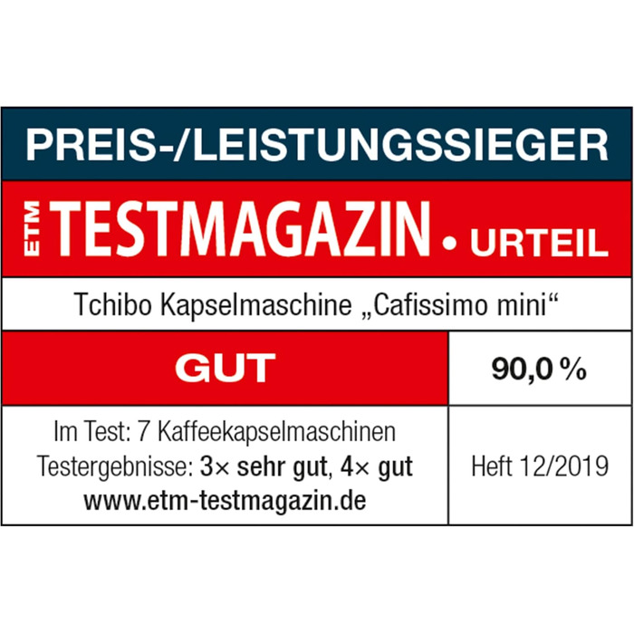 Капсульна кавоварка Tchibo Cafissimo Mini для кави, еспресо, крема та чаю, біла