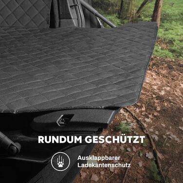 Захист для багажника автомобіля від бруду та подряпин для собак, водонепроникний, з захистом бокових стінок та краю, універсальний, 174 x 190 см (Чорний)