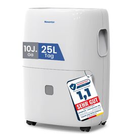 Електричний осушувач повітря Newentor 25L для дому та підвалу (до 80м²), з таймером, фільтром та дренажним шлангом