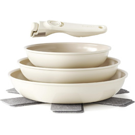 Redchef Ceramic Nonstick Pan Set - 6 Piece Induction Cookware Set (20, 24, 28cm) - PFOA, PTFE, PFAS Free